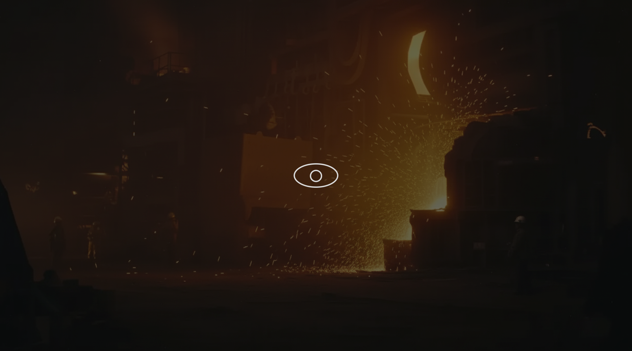 Simple eye-outline shape isolated on a dark background