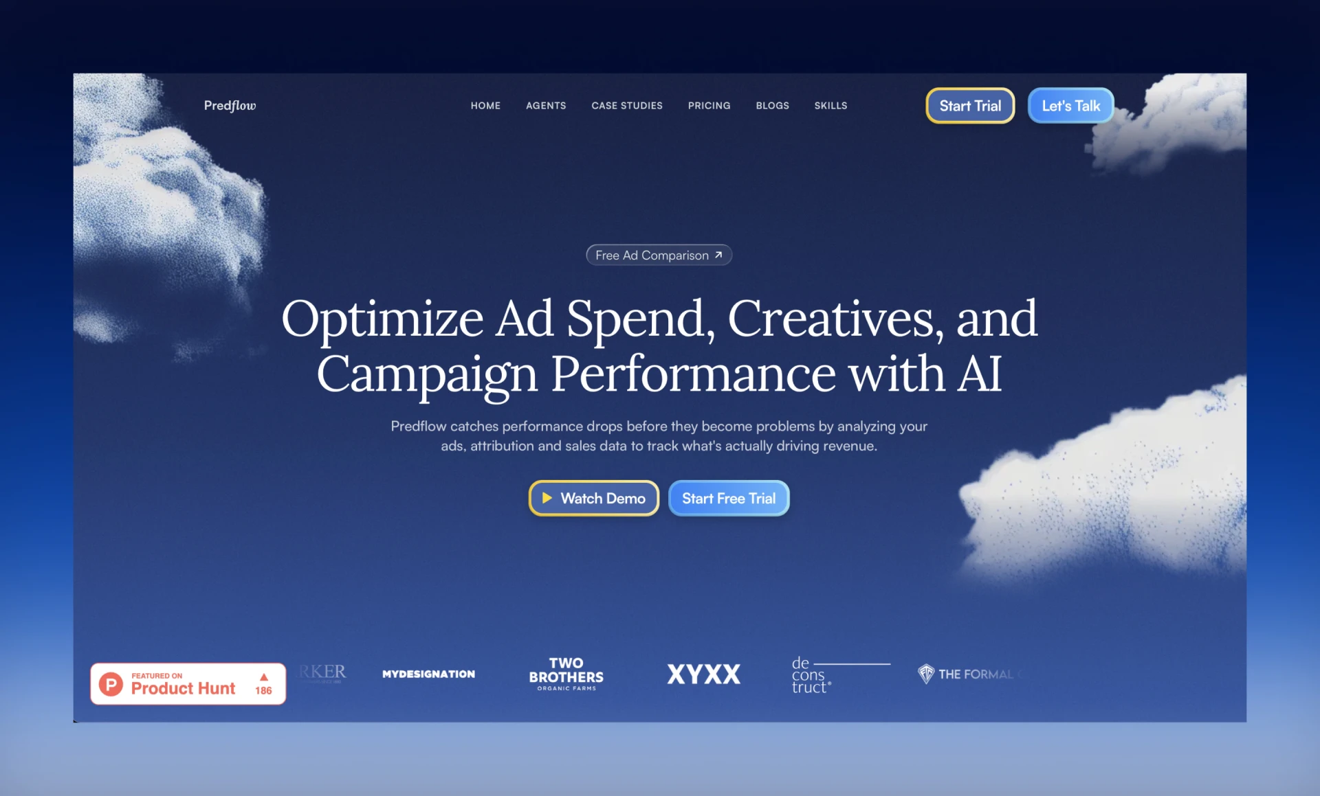 Predflow landing page hero shot