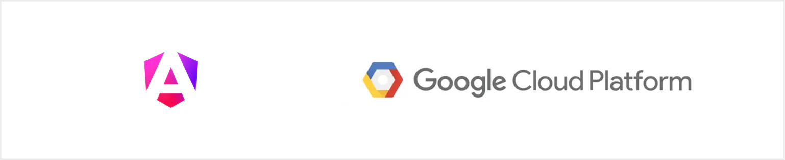 Tech stack diagram — Angular, Node, and Google Cloud Platform